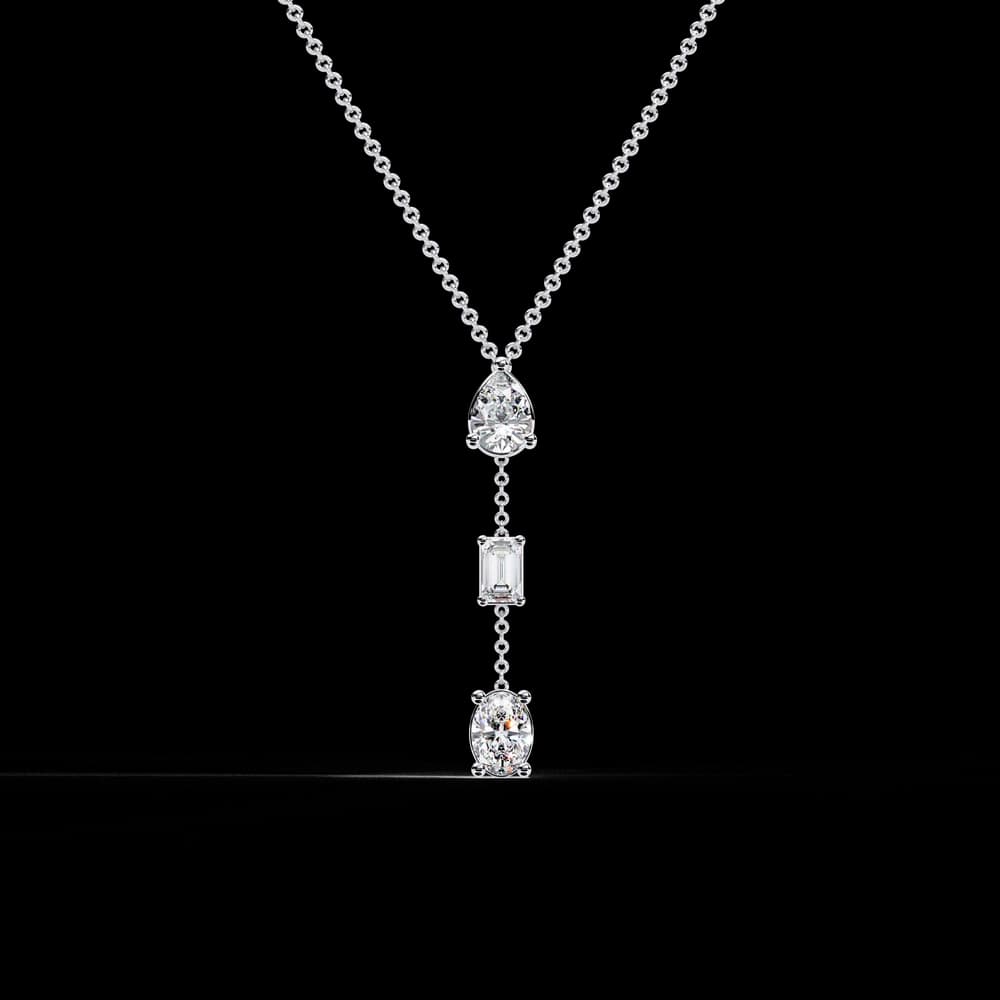 Lab Grown Diamond Y Drop Necklace - Image 4 Lab Grown Diamond Y Drop Necklace, view 4 of 4
