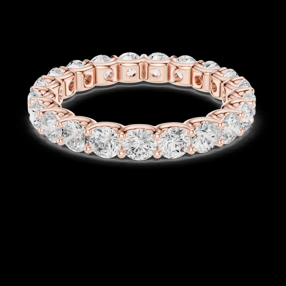 Shared Prong Round Eternity Band - Image 1 Shared Prong Round Eternity Band, view 1 of 6