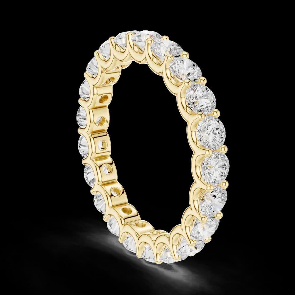 Shared Prong Round Eternity Band - Image 4 Shared Prong Round Eternity Band, view 4 of 6