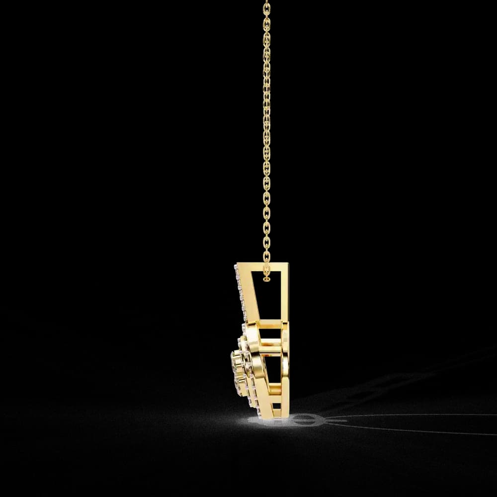 Double Halo Lab Grown Diamond Circle Pendant - Image 22 Double Halo Lab Grown Diamond Circle Pendant, view 22 of 22