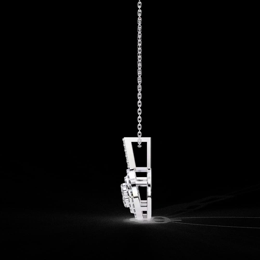Double Halo Lab Grown Diamond Circle Pendant - Image 3 Double Halo Lab Grown Diamond Circle Pendant, view 3 of 22