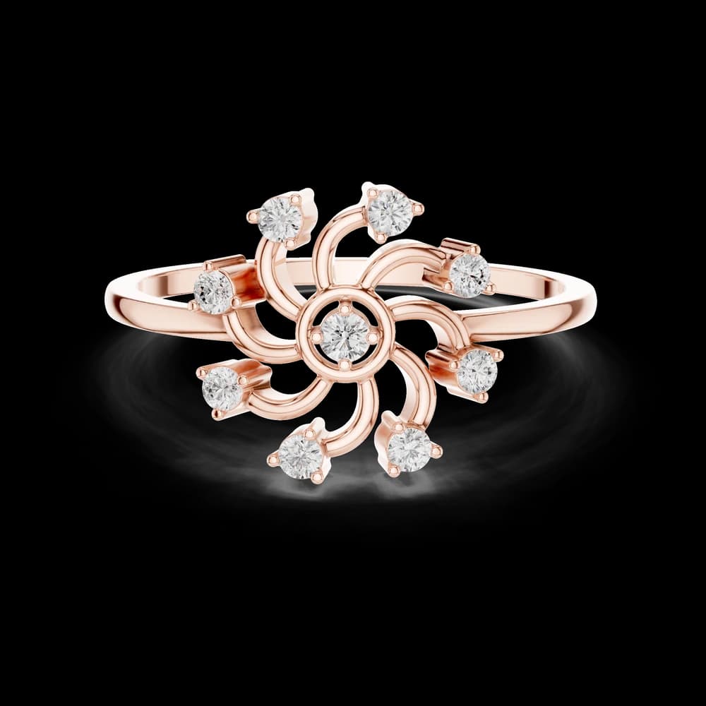 Pinwheel Motif Lab Grown Diamond Ring - Image 1 Pinwheel Motif Lab Grown Diamond Ring, view 1 of 6