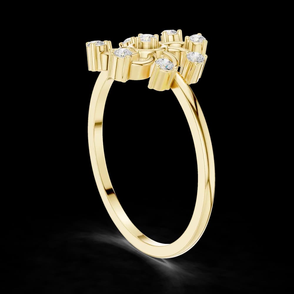 Pinwheel Motif Lab Grown Diamond Ring - Image 4 Pinwheel Motif Lab Grown Diamond Ring, view 4 of 6