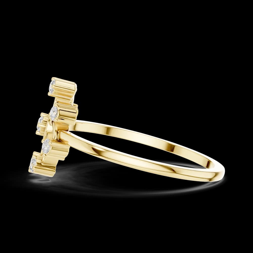 Pinwheel Motif Lab Grown Diamond Ring - Image 6 Pinwheel Motif Lab Grown Diamond Ring, view 6 of 6