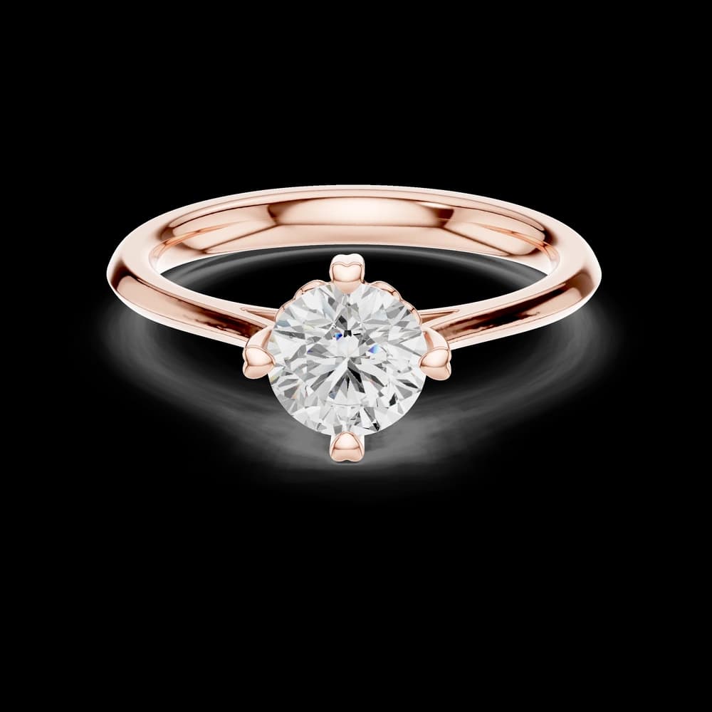 Echo Ethereal Solitaire Round Lab Grown Diamond Ring - Image 1 Echo Ethereal Solitaire Round Lab Grown Diamond Ring, view 1 of 6