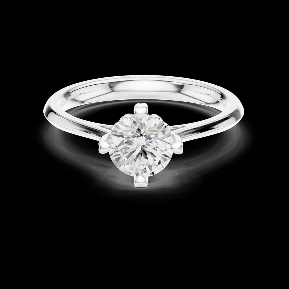 Echo Ethereal Solitaire Round Lab Grown Diamond Ring - Image 2 Echo Ethereal Solitaire Round Lab Grown Diamond Ring, view 2 of 6