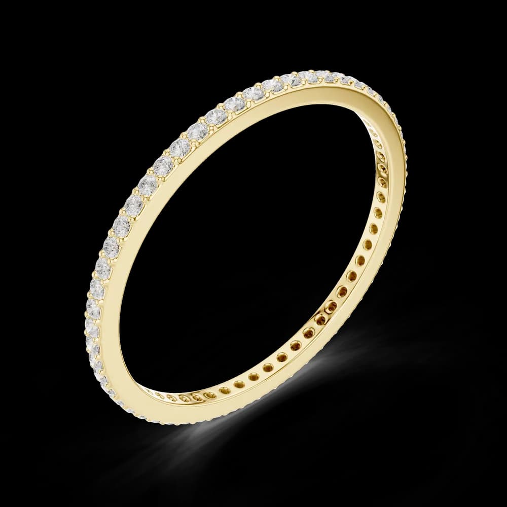 Ultra Thin Eternity Lab Grown Diamond Ring - Image 5 Ultra Thin Eternity Lab Grown Diamond Ring, view 5 of 6