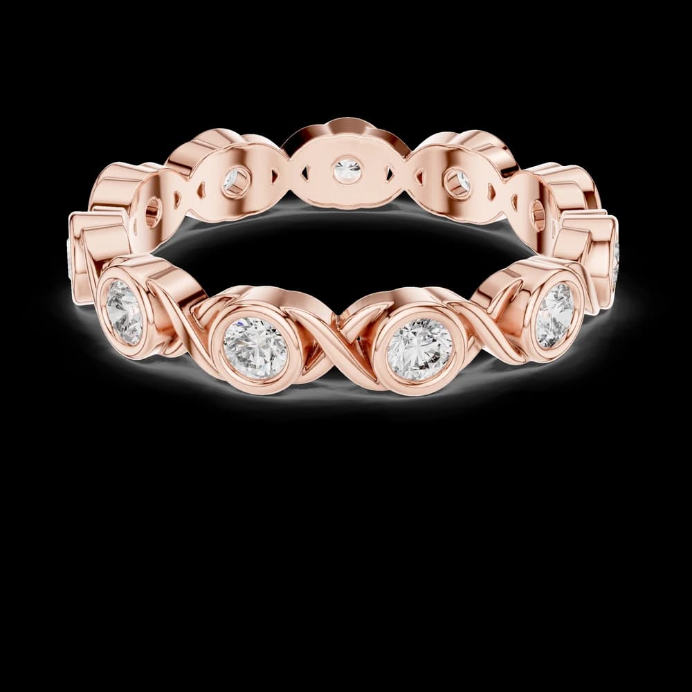 Eclipse Rim Lab Grown Diamond Bezel Ring - Image 1 Eclipse Rim Lab Grown Diamond Bezel Ring, view 1 of 6
