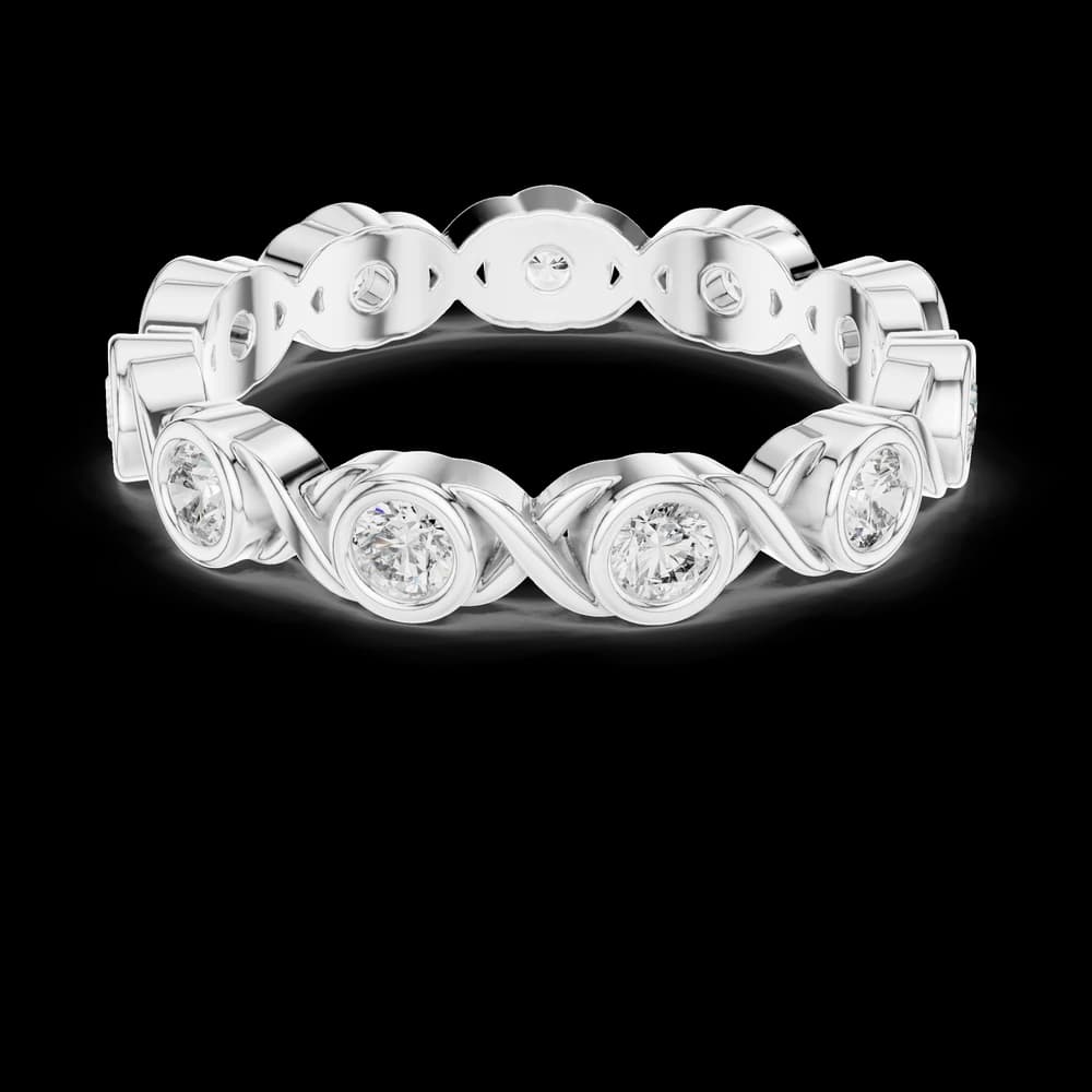 Eclipse Rim Lab Grown Diamond Bezel Ring - Image 2 Eclipse Rim Lab Grown Diamond Bezel Ring, view 2 of 6