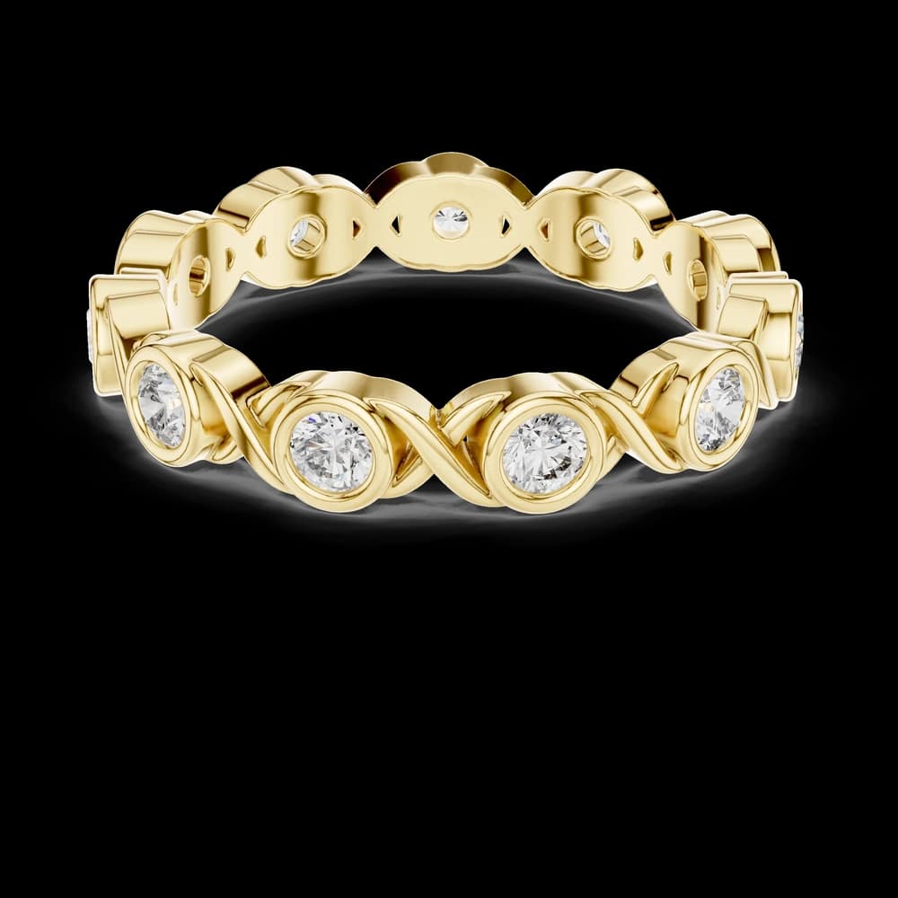 Eclipse Rim Lab Grown Diamond Bezel Ring - Image 3 Eclipse Rim Lab Grown Diamond Bezel Ring, view 3 of 6