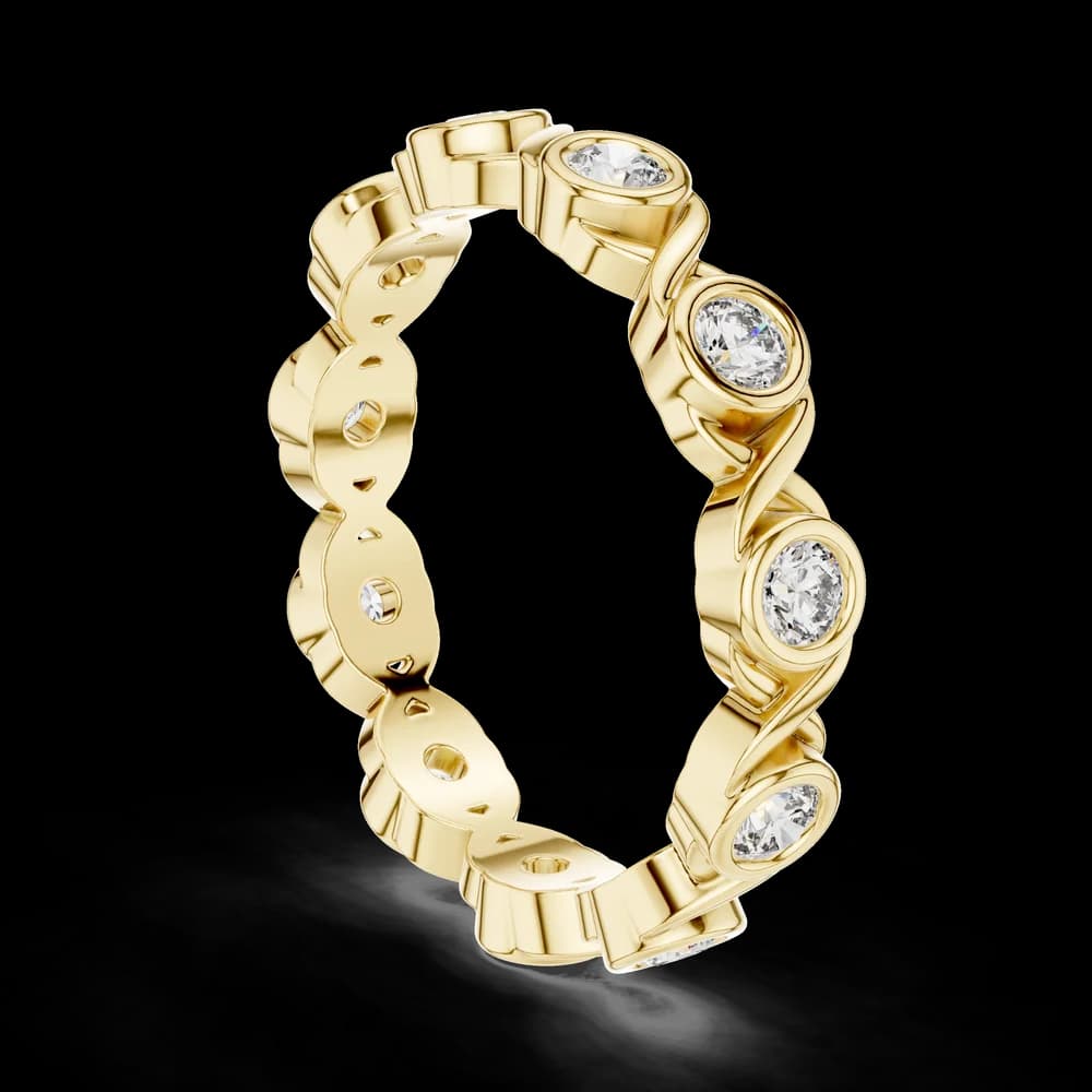 Eclipse Rim Lab Grown Diamond Bezel Ring - Image 4 Eclipse Rim Lab Grown Diamond Bezel Ring, view 4 of 6