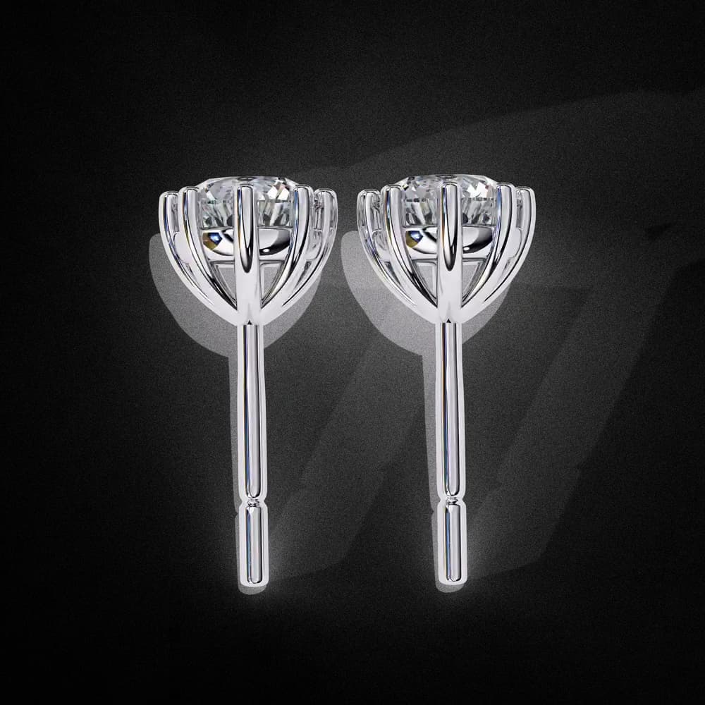 Eight-Prong Set Lab Grown Diamond Studs - Image 11 Eight-Prong Set Lab Grown Diamond Studs, view 11 of 16