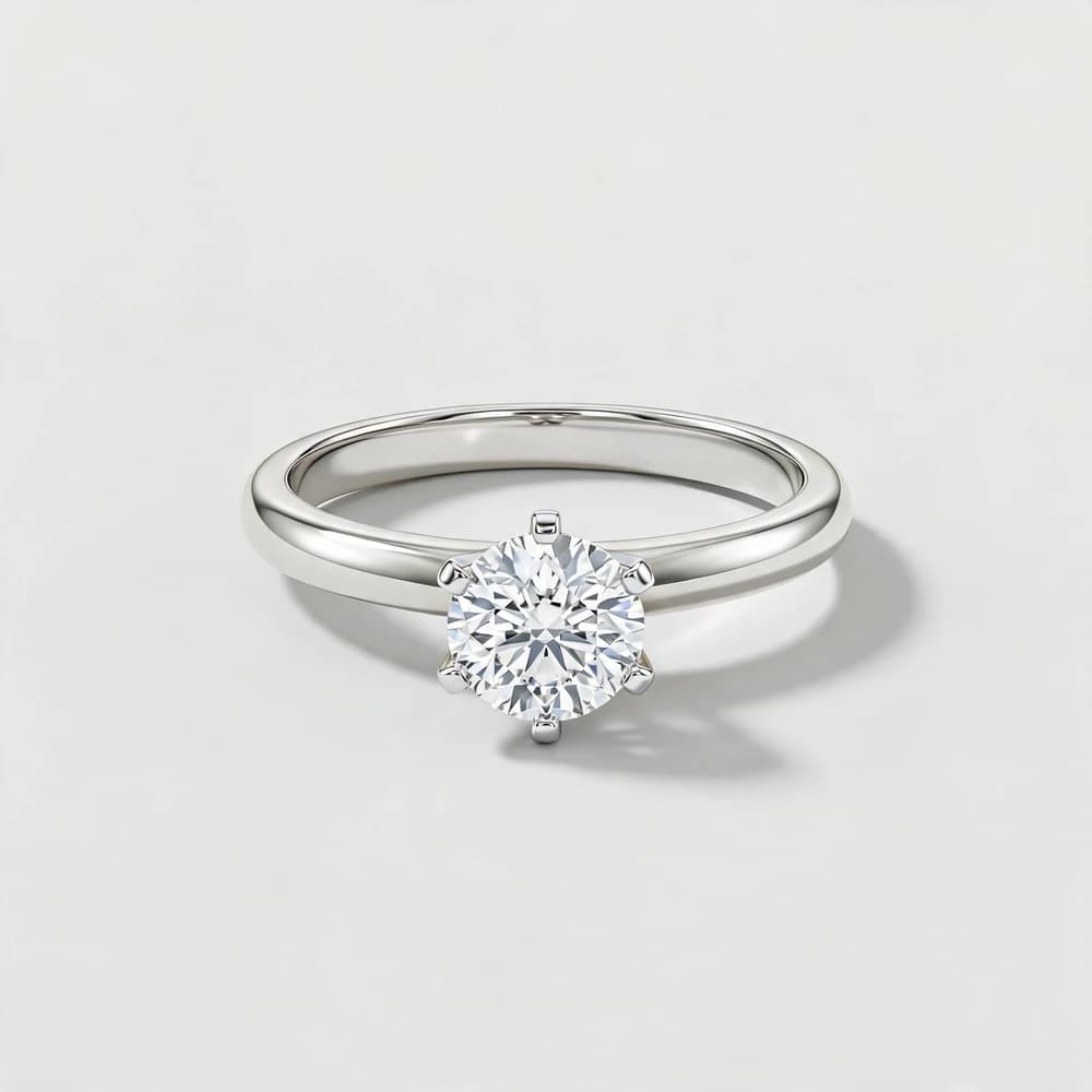 Minimal Prong Set Solitaire Lab Grown Diamond Ring - Image 4 Minimal Prong Set Solitaire Lab Grown Diamond Ring, view 4 of 7