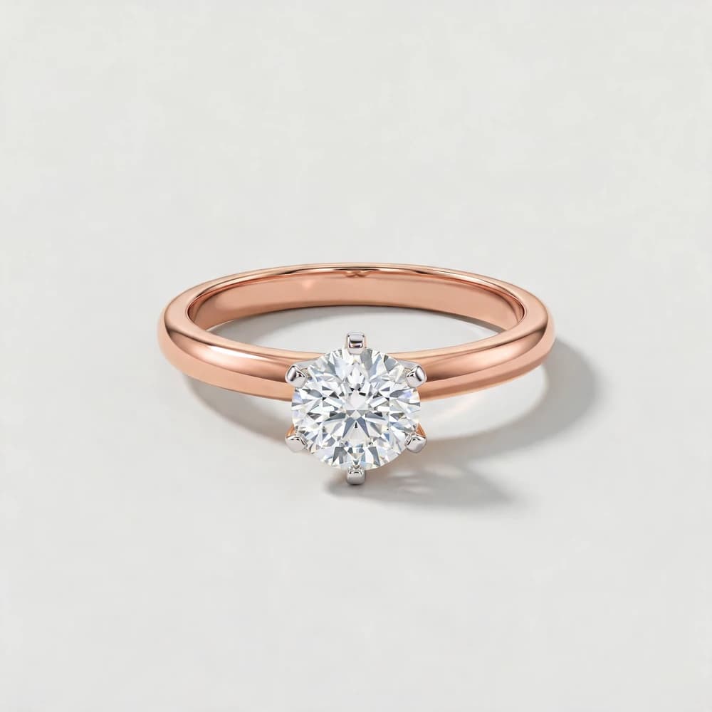 Minimal Prong Set Solitaire Lab Grown Diamond Ring - Image 5 Minimal Prong Set Solitaire Lab Grown Diamond Ring, view 5 of 7