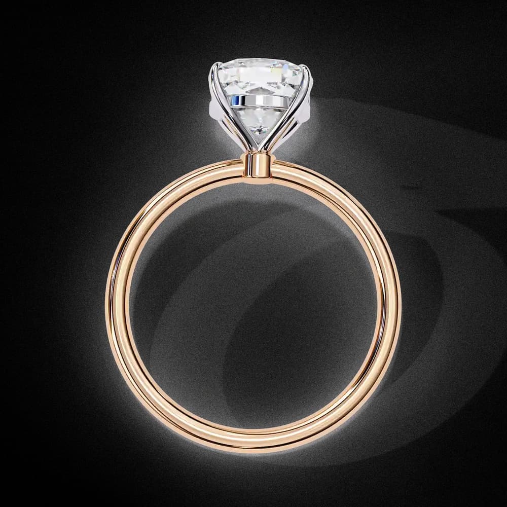 Elegant Cushion Cut Solitaire Lab Grown Diamond Ring - Image 13 Elegant Cushion Cut Solitaire Lab Grown Diamond Ring, view 13 of 14