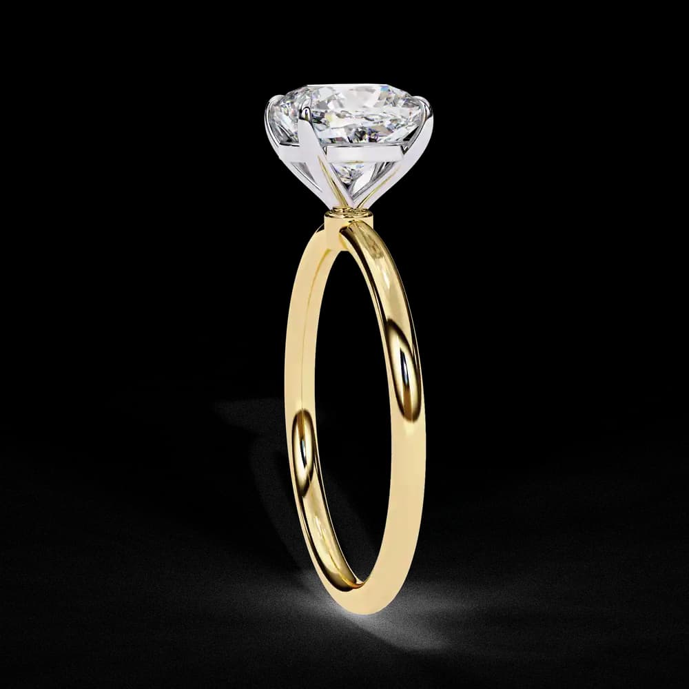 Elegant Cushion Cut Solitaire Lab Grown Diamond Ring - Image 2 Elegant Cushion Cut Solitaire Lab Grown Diamond Ring, view 2 of 14