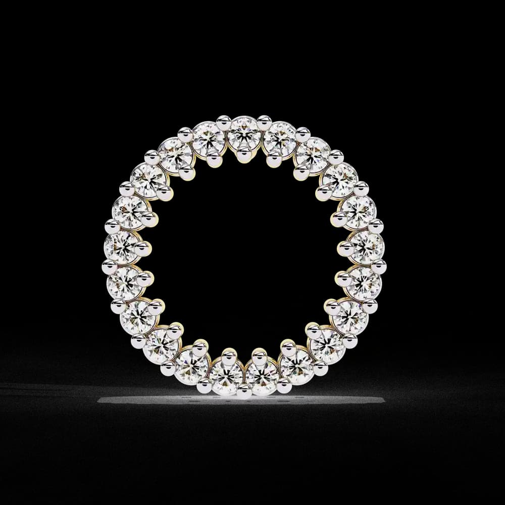 Elegant Lab Grown Diamond Circle Stud Earrings - Image 1 Elegant Lab Grown Diamond Circle Stud Earrings, view 1 of 22