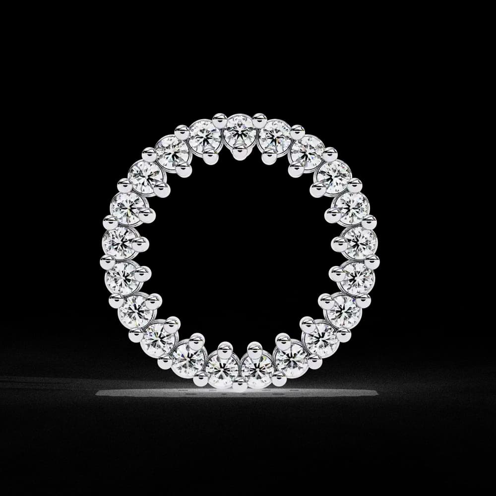 Elegant Lab Grown Diamond Circle Stud Earrings - Image 12 Elegant Lab Grown Diamond Circle Stud Earrings, view 12 of 22