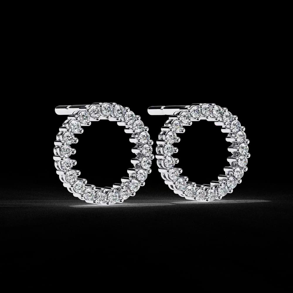 Elegant Lab Grown Diamond Circle Stud Earrings - Image 13 Elegant Lab Grown Diamond Circle Stud Earrings, view 13 of 22