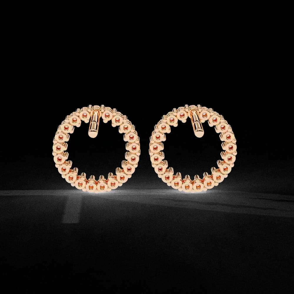 Elegant Lab Grown Diamond Circle Stud Earrings - Image 20 Elegant Lab Grown Diamond Circle Stud Earrings, view 20 of 22