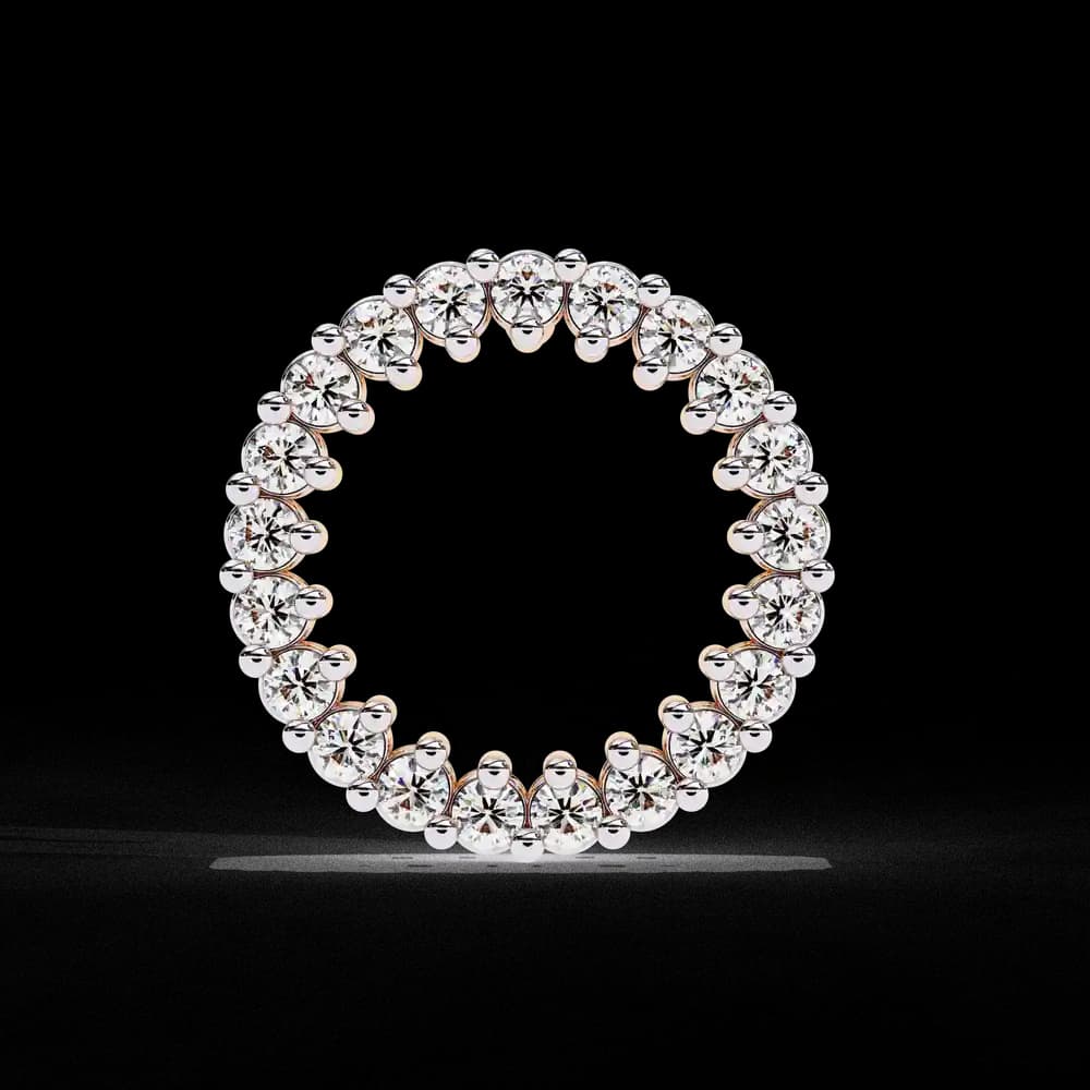 Elegant Lab Grown Diamond Circle Stud Earrings - Image 4 Elegant Lab Grown Diamond Circle Stud Earrings, view 4 of 22