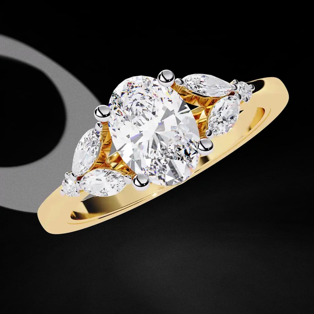 Elegant Lab Grown Diamond Engagement Ring - Image 5 Elegant Lab Grown Diamond Engagement Ring, view 5 of 6