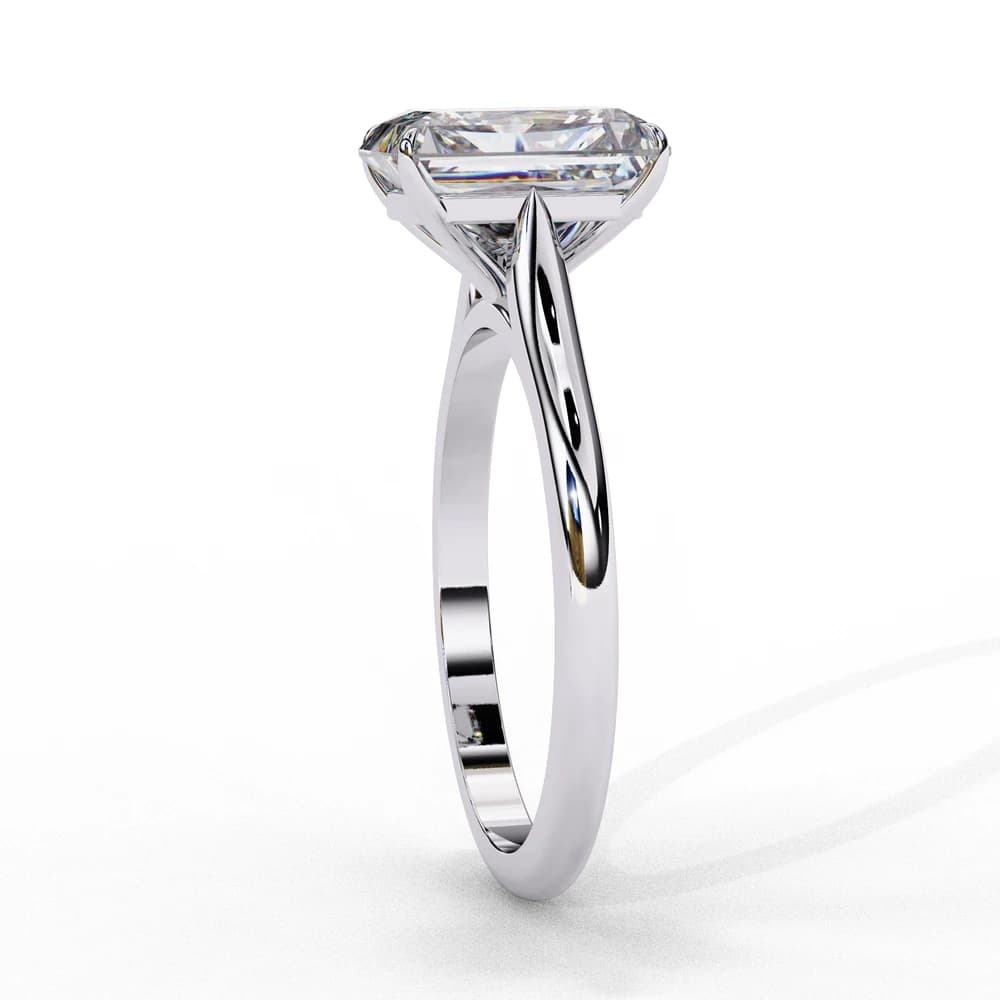 Elegant Emerald Rectangular Lab Grown Diamond Ring - Image 13 Elegant Emerald Rectangular Lab Grown Diamond Ring, view 13 of 14