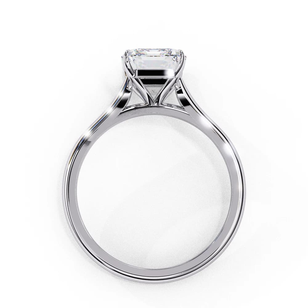 Elegant Emerald Rectangular Lab Grown Diamond Ring - Image 14 Elegant Emerald Rectangular Lab Grown Diamond Ring, view 14 of 14