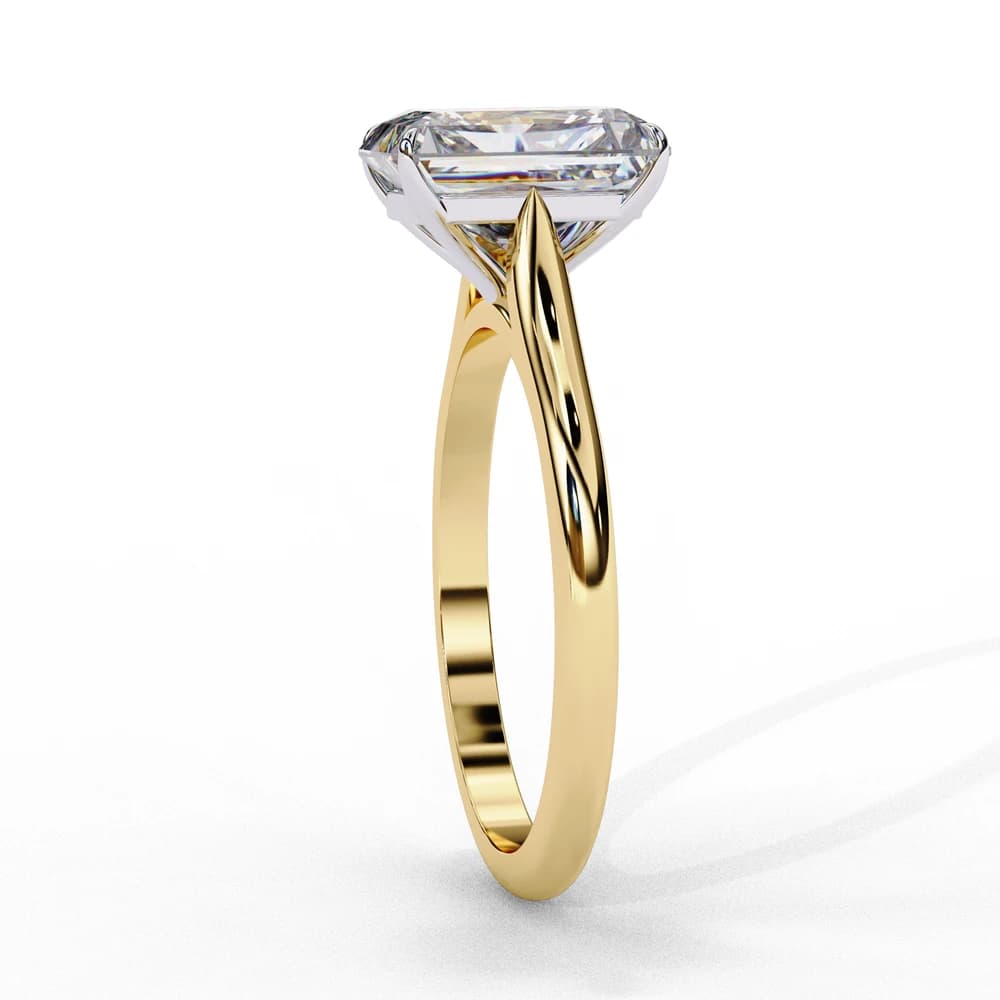 Elegant Emerald Rectangular Lab Grown Diamond Ring - Image 7 Elegant Emerald Rectangular Lab Grown Diamond Ring, view 7 of 14
