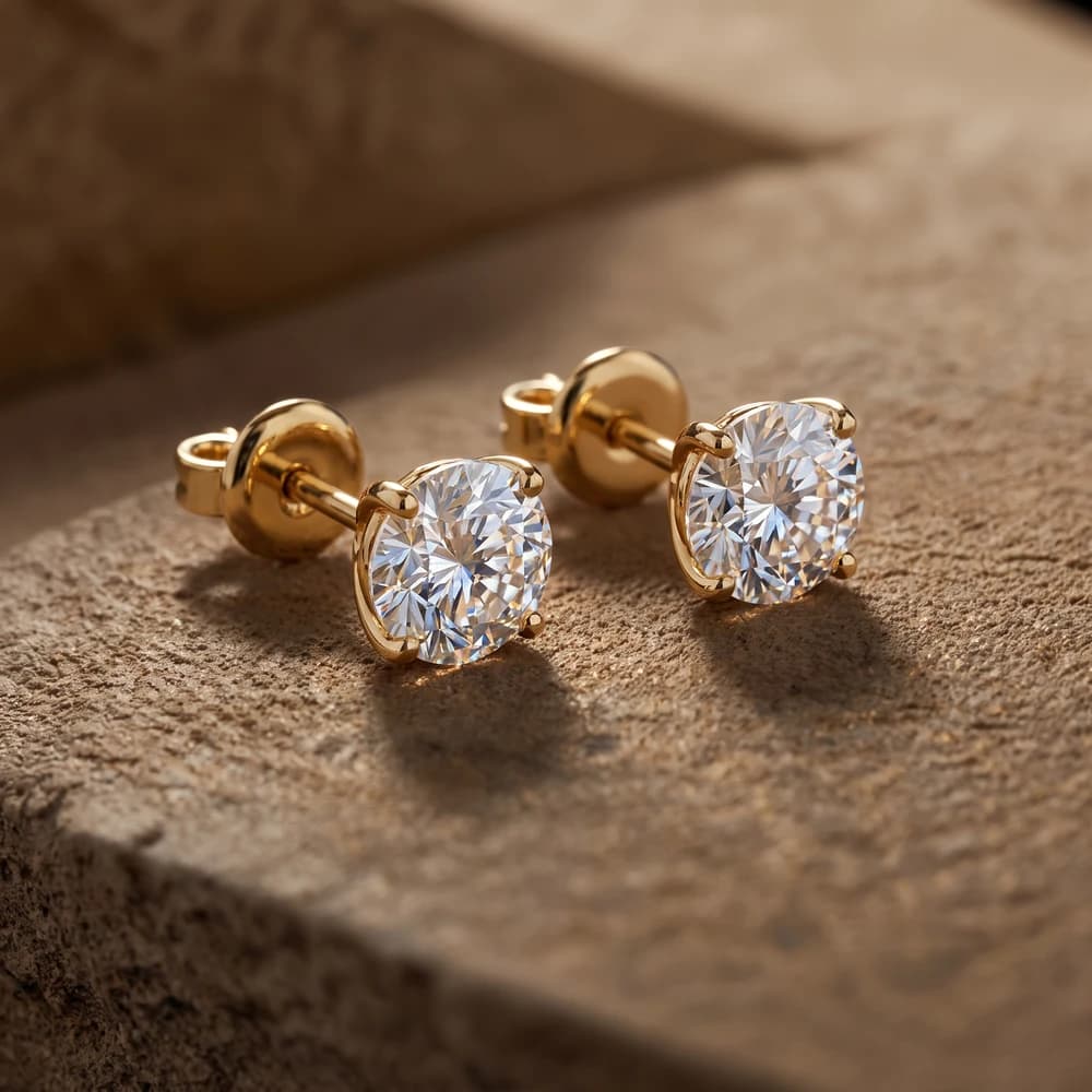 The Sovereign Orbit Diamond Studs - Image 2 The Sovereign Orbit Diamond Studs, view 2 of 5