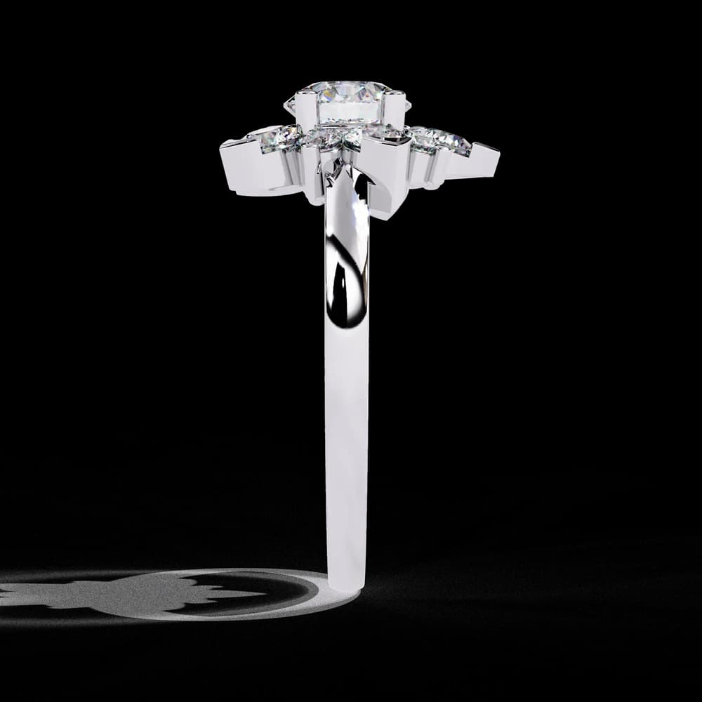 Elegant Floral Design Lab Grown Diamond Ring - Image 10 Elegant Floral Design Lab Grown Diamond Ring, view 10 of 12