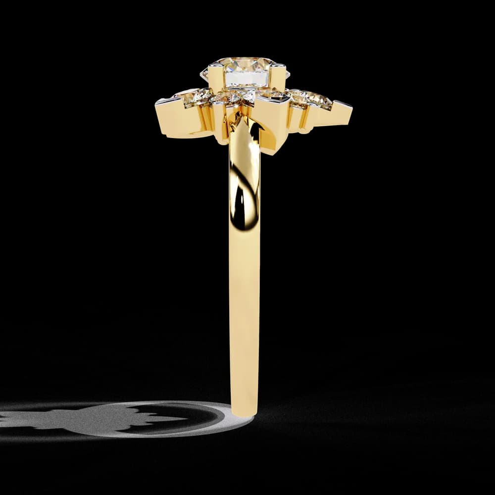 Elegant Floral Design Lab Grown Diamond Ring - Image 5 Elegant Floral Design Lab Grown Diamond Ring, view 5 of 12