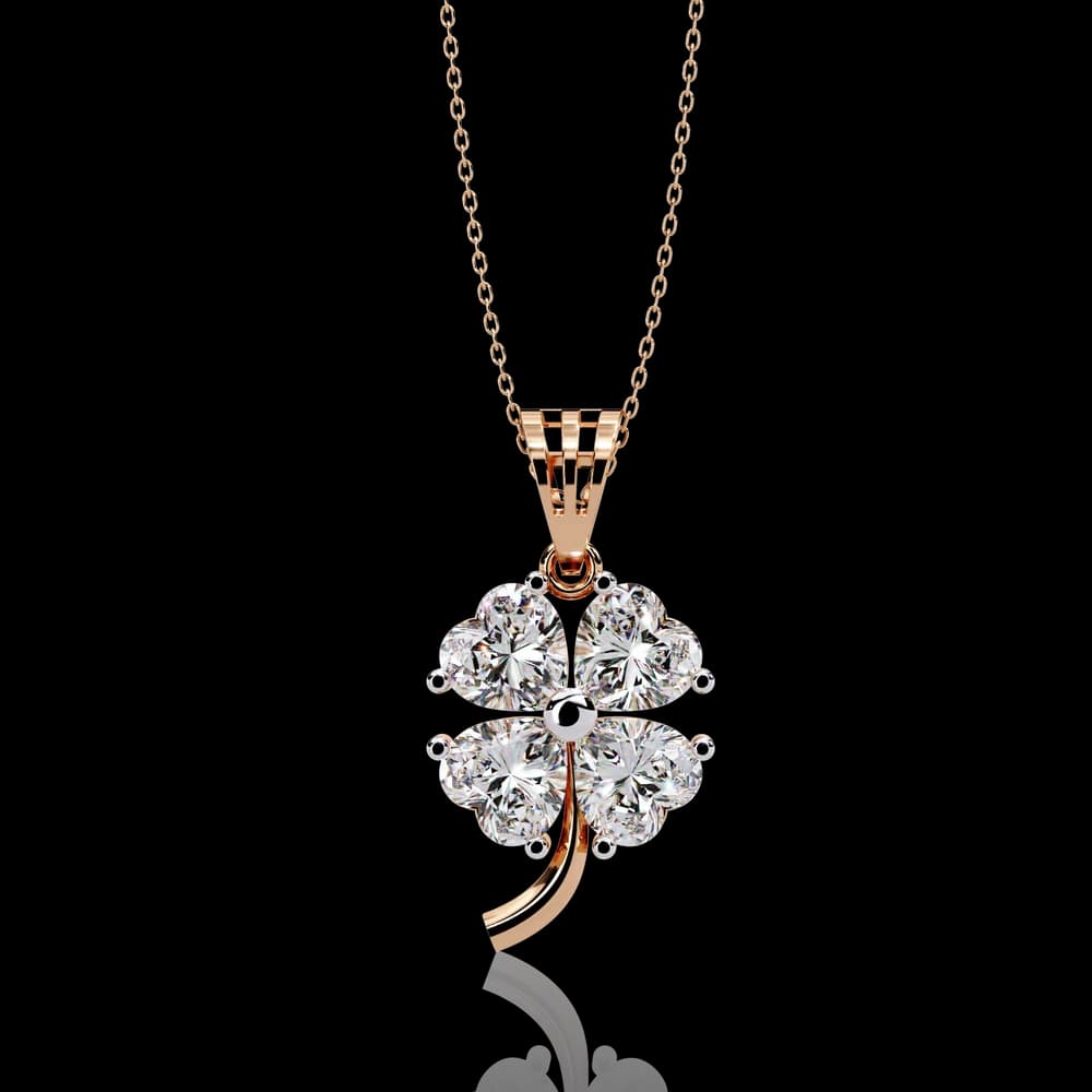 Elegant Four-Leaf Clover Pendant - Image 12 Elegant Four-Leaf Clover Pendant, view 12 of 13