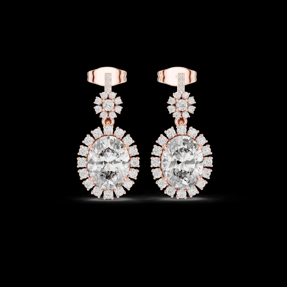Elegant Halo lab grown diamond earring - Image 1 Elegant Halo lab grown diamond earring, view 1 of 6