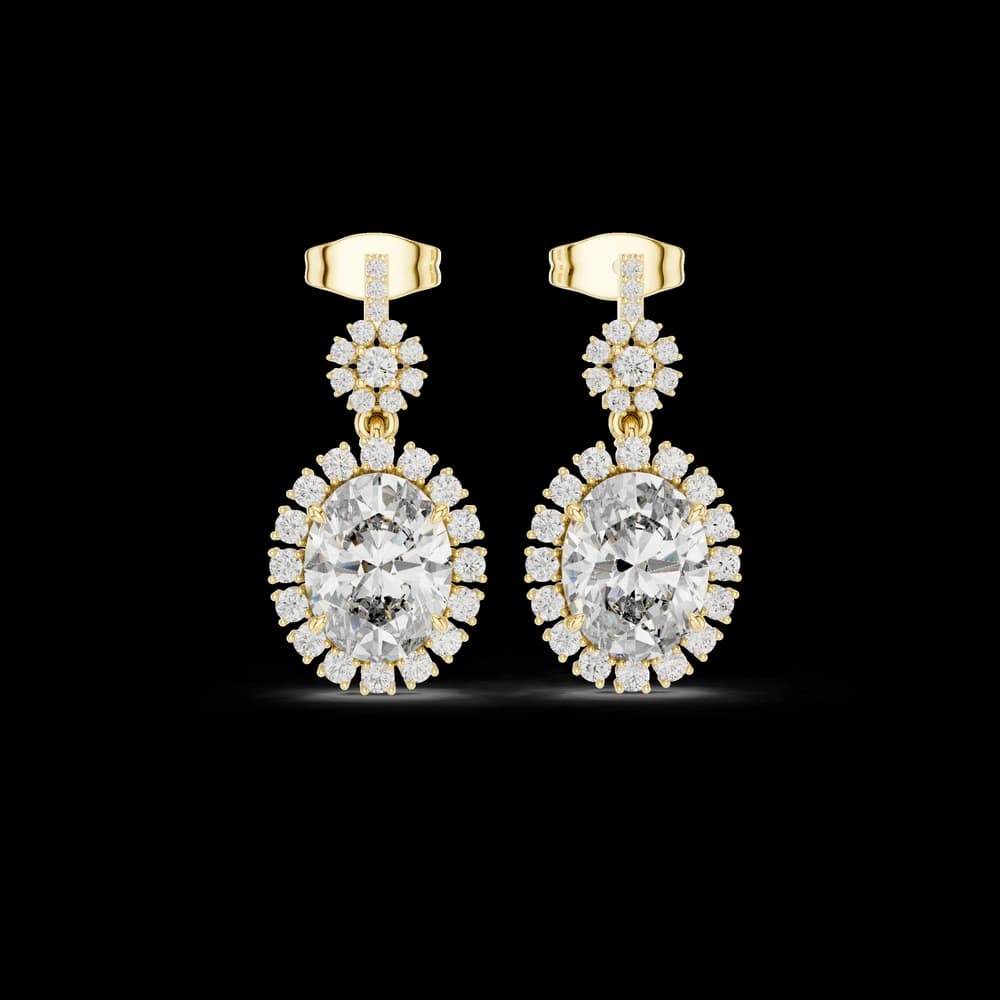 Elegant Halo lab grown diamond earring - Image 3 Elegant Halo lab grown diamond earring, view 3 of 6
