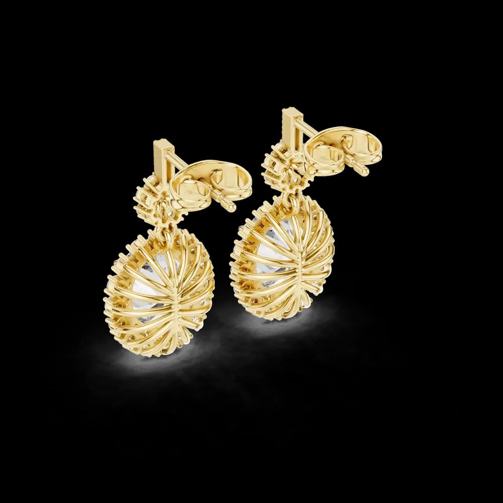 Elegant Halo lab grown diamond earring - Image 6 Elegant Halo lab grown diamond earring, view 6 of 6