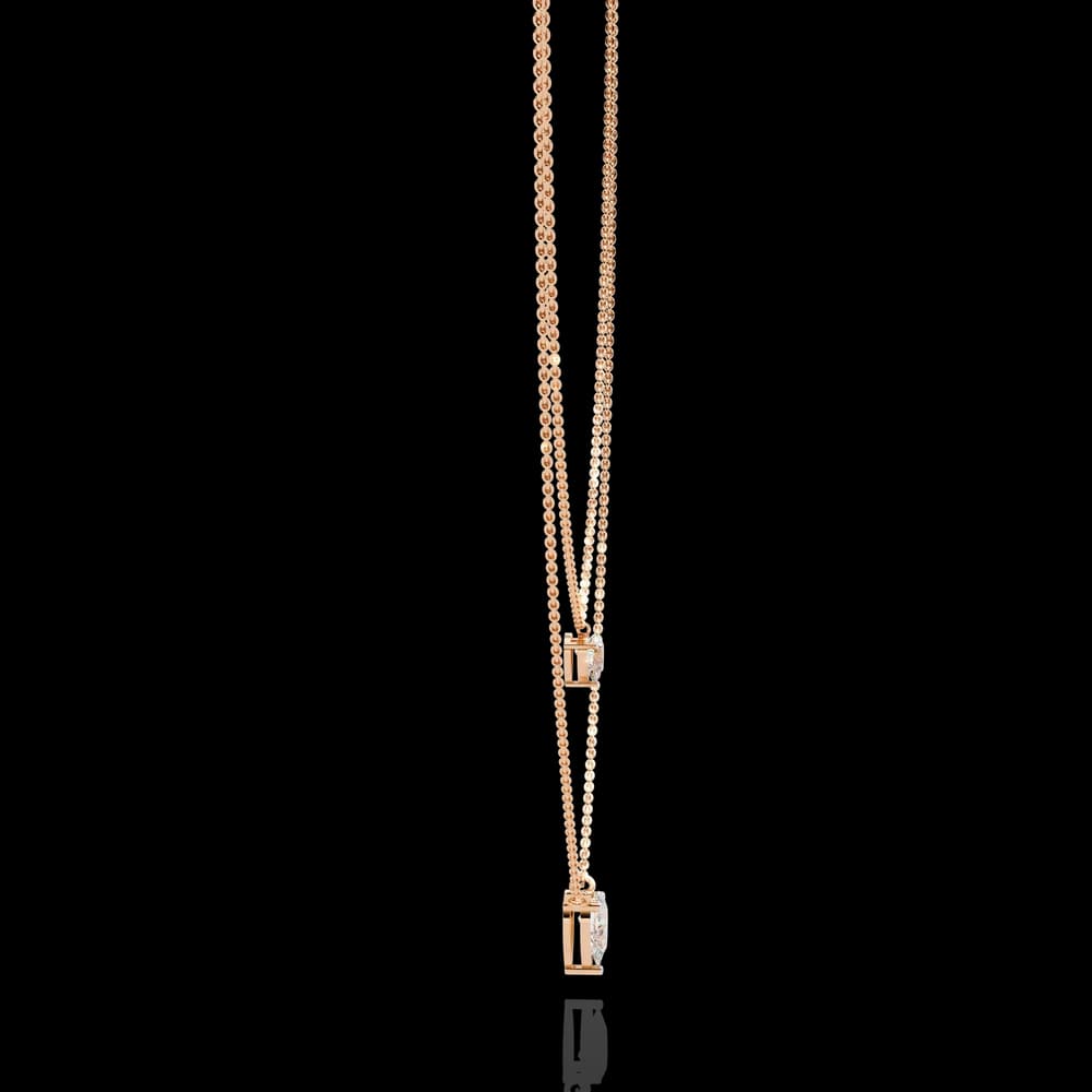 Cascading Lab Grown Diamond Layered Chain Necklace - Image 4 Cascading Lab Grown Diamond Layered Chain Necklace, view 4 of 4