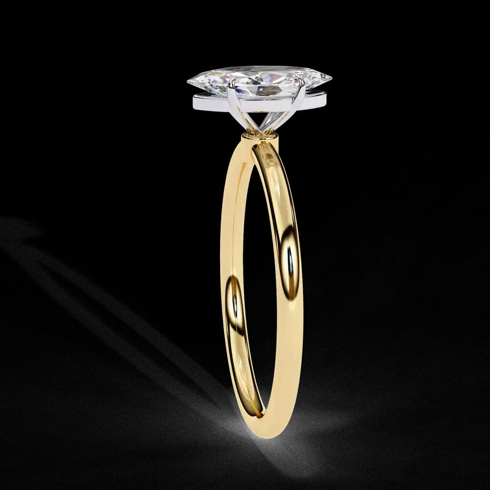 Elegant Marquise Cut Solitaire Lab Grown Diamond Ring - Image 10 Elegant Marquise Cut Solitaire Lab Grown Diamond Ring, view 10 of 14