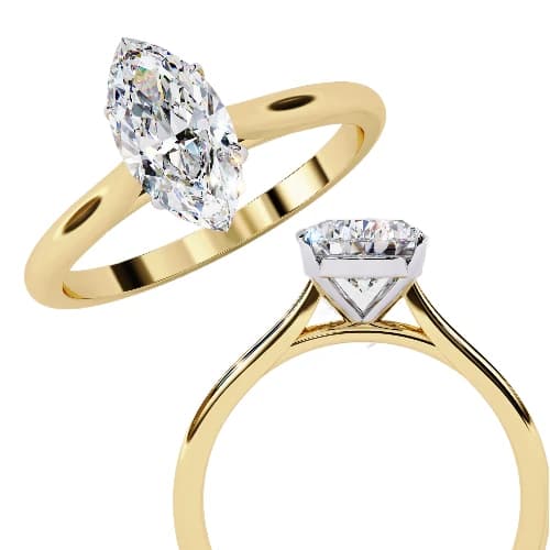 Elegant Marquise Lab Grown Diamond Ring - Image 5 Elegant Marquise Lab Grown Diamond Ring, view 5 of 14