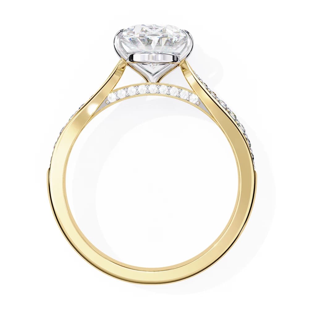 Elegant Oval Cut Lab Grown Diamond Engagement Ring - Image 2 Elegant Oval Cut Lab Grown Diamond Engagement Ring, view 2 of 7