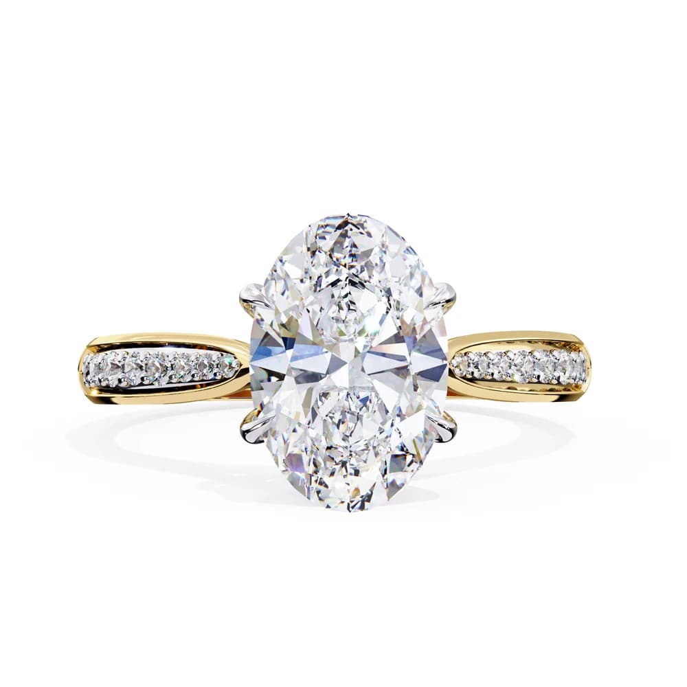 Elegant Oval Cut Lab Grown Diamond Engagement Ring - Image 4 Elegant Oval Cut Lab Grown Diamond Engagement Ring, view 4 of 7
