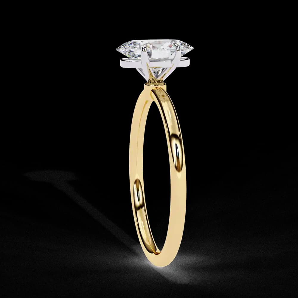 Elegant Oval Cut Solitaire Lab Grown Diamond Ring - Image 3 Elegant Oval Cut Solitaire Lab Grown Diamond Ring, view 3 of 7