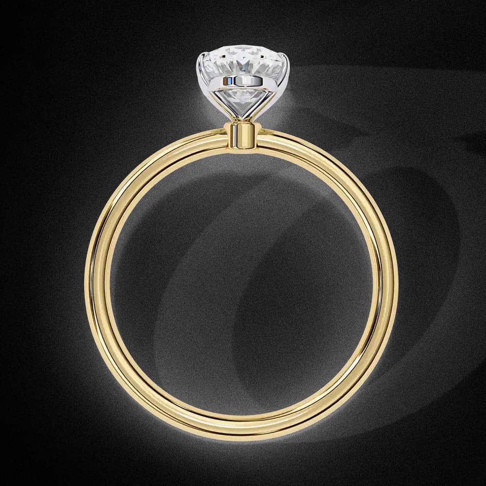 Elegant Oval Cut Solitaire Lab Grown Diamond Ring - Image 4 Elegant Oval Cut Solitaire Lab Grown Diamond Ring, view 4 of 7