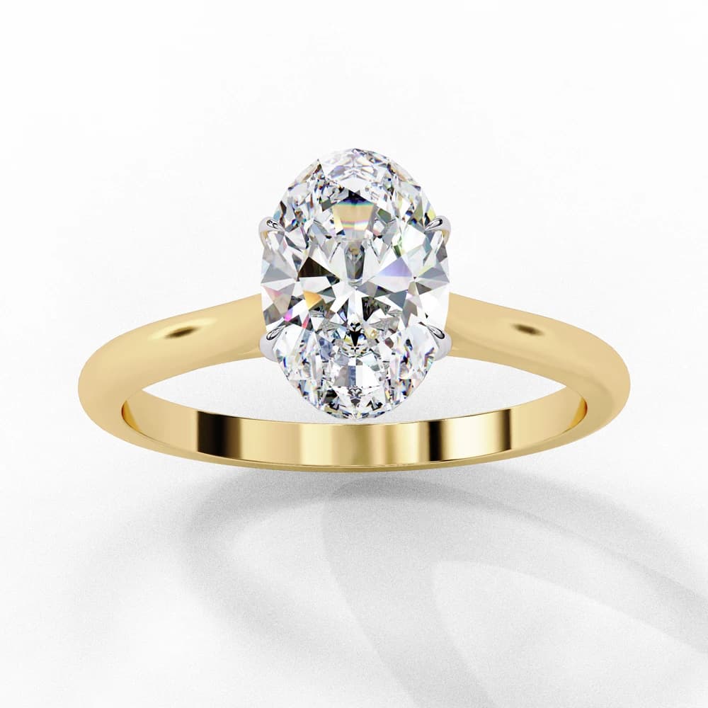 Elegant Oval Lab Grown Diamond Ring - Image 1 Elegant Oval Lab Grown Diamond Ring, view 1 of 7
