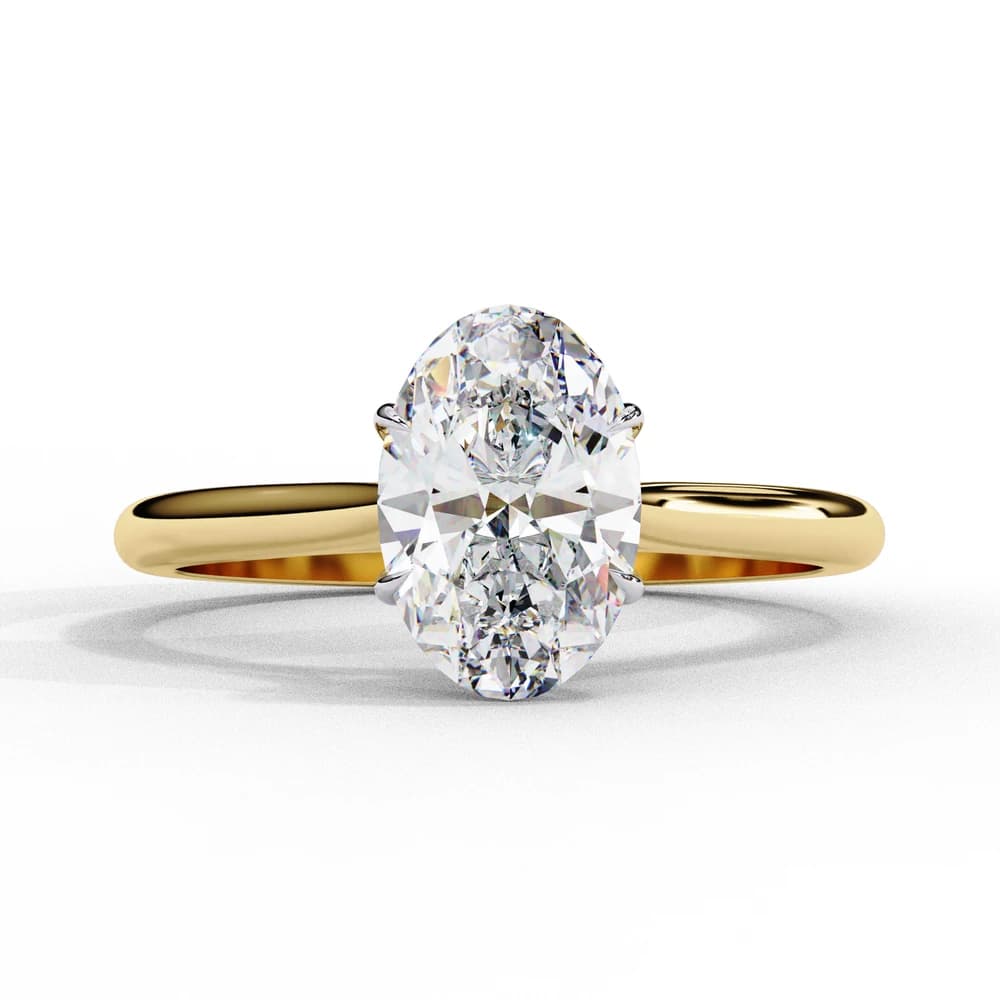 Elegant Oval Lab Grown Diamond Ring - Image 4 Elegant Oval Lab Grown Diamond Ring, view 4 of 7