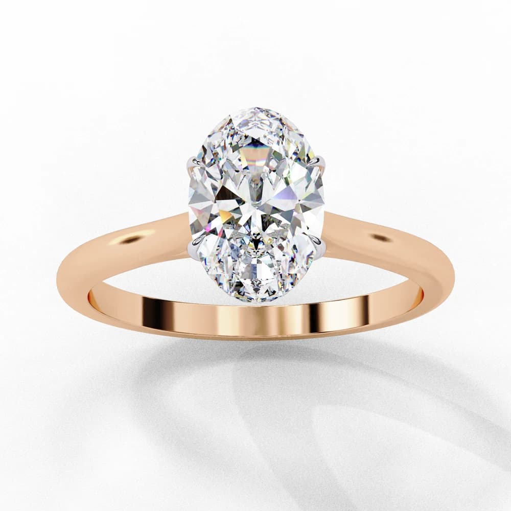Elegant Oval Lab Grown Diamond Ring - Image 6 Elegant Oval Lab Grown Diamond Ring, view 6 of 7