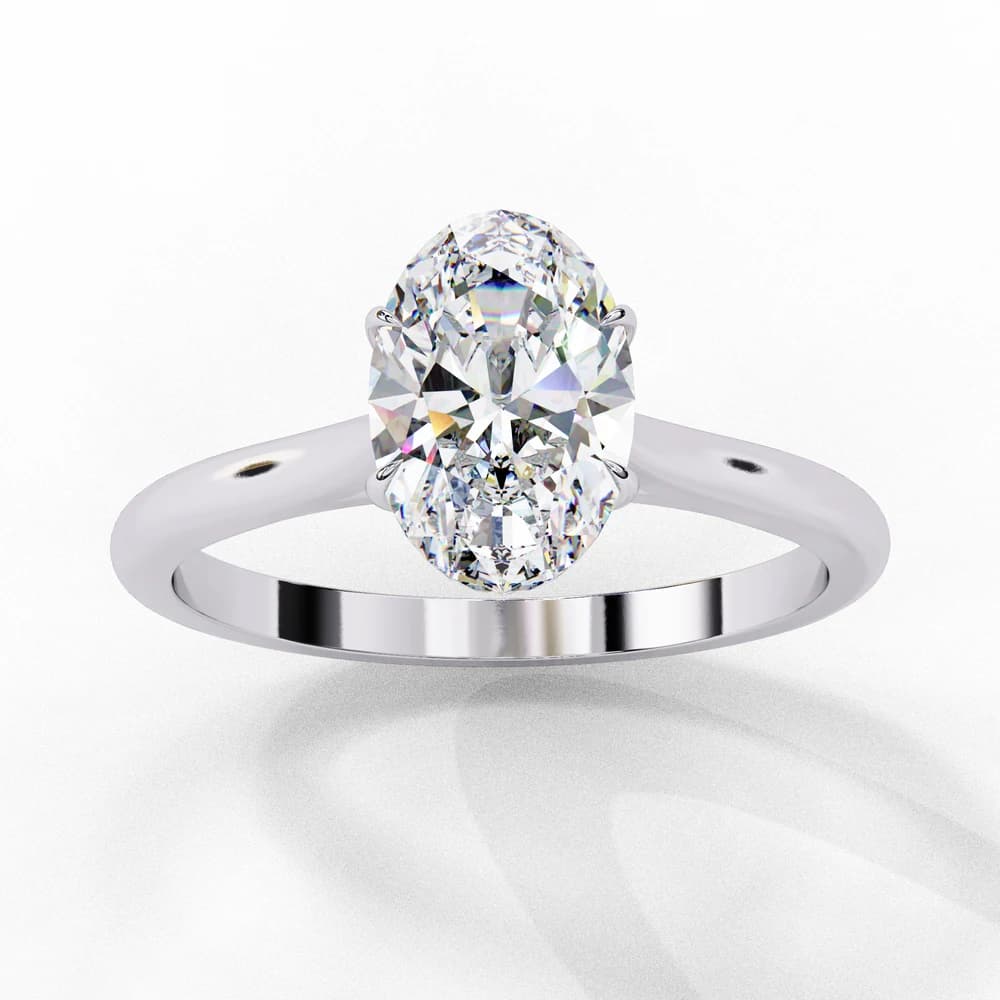 Elegant Oval Lab Grown Diamond Ring - Image 7 Elegant Oval Lab Grown Diamond Ring, view 7 of 7