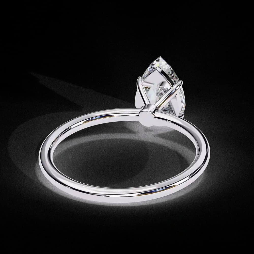 Elegant Pear Cut Solitaire Lab Grown Diamond Ring - Image 14 Elegant Pear Cut Solitaire Lab Grown Diamond Ring, view 14 of 14