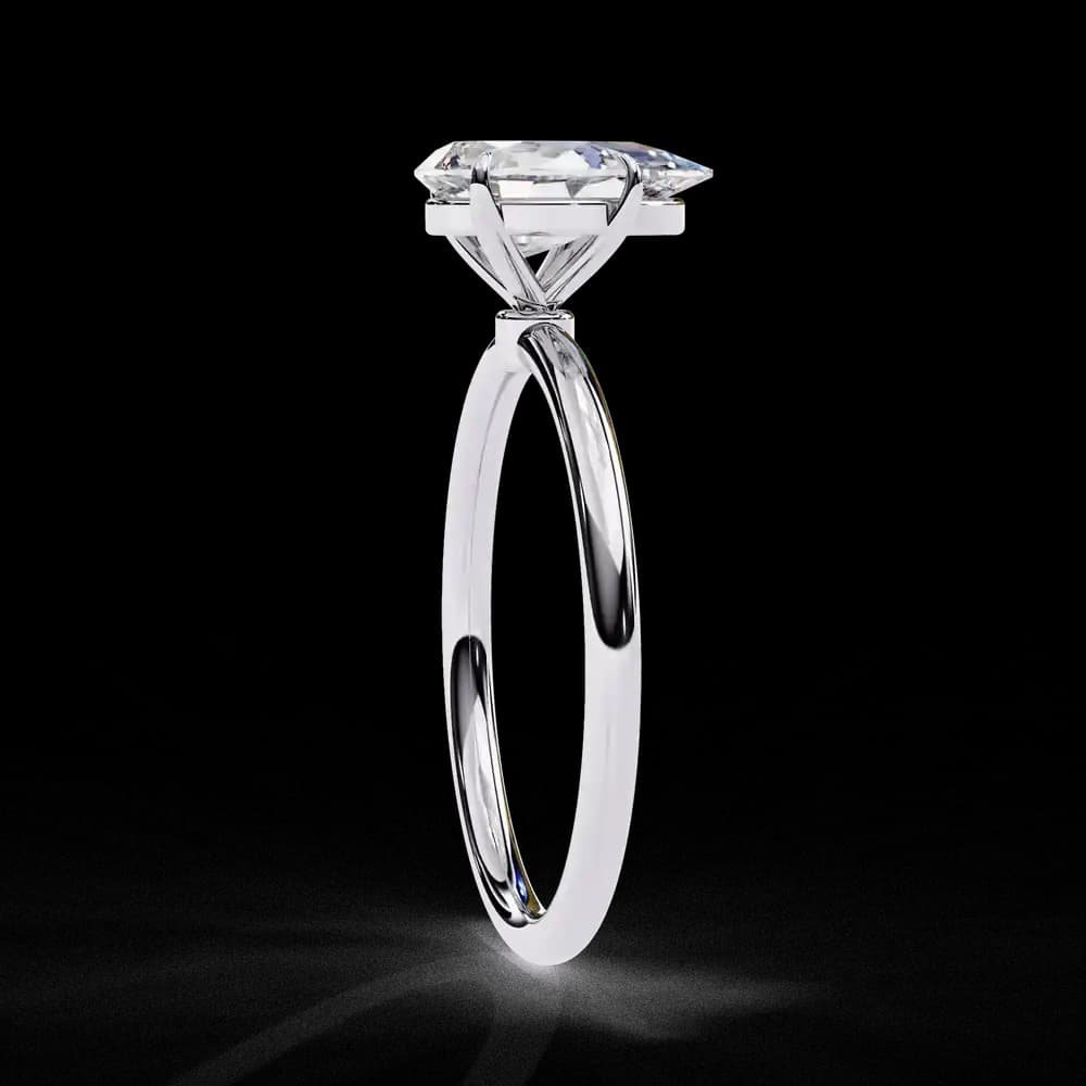 Elegant Pear Cut Solitaire Lab Grown Diamond Ring - Image 2 Elegant Pear Cut Solitaire Lab Grown Diamond Ring, view 2 of 14