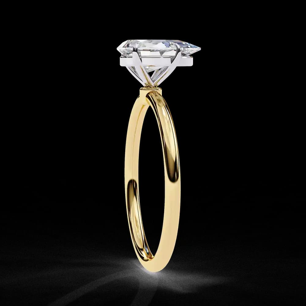 Elegant Pear Cut Solitaire Lab Grown Diamond Ring - Image 9 Elegant Pear Cut Solitaire Lab Grown Diamond Ring, view 9 of 14